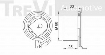 TREVI AUTOMOTIVE td1561 -  Натяжной ролик, ремень ГРМ